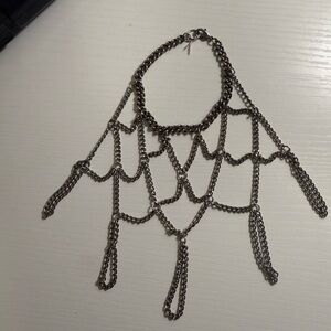 Urban Outfitters Silver Hand-Finger Chain Bracelet